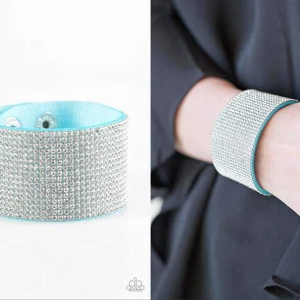 C - Blinged-out Suede Bracelet - Fashion Accessories